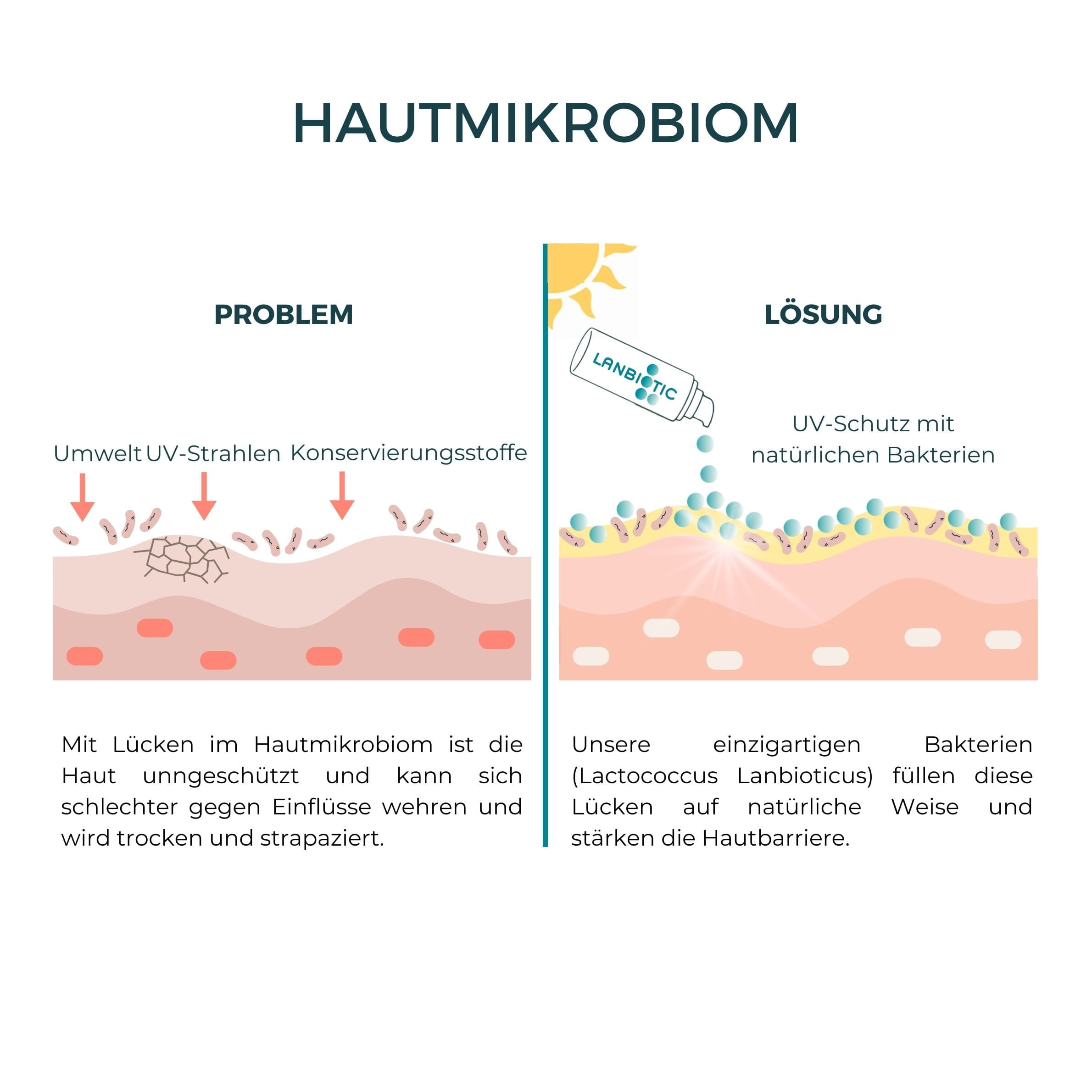 Flora Sun - SPF50 probiotisches Sonnenschutzfluid bei Neurodermitis