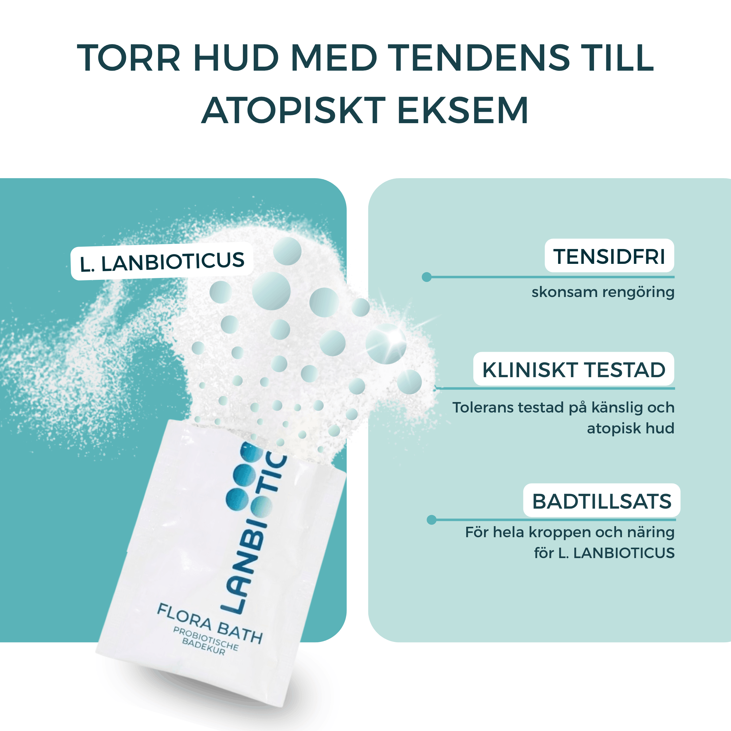 Flora Bath - probiotisk badtillsats för atopiskt eksem