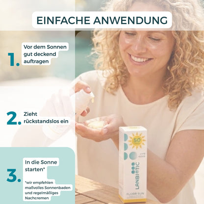 Flora Sun - SPF50 probiotisches Sonnenschutzfluid bei Neurodermitis